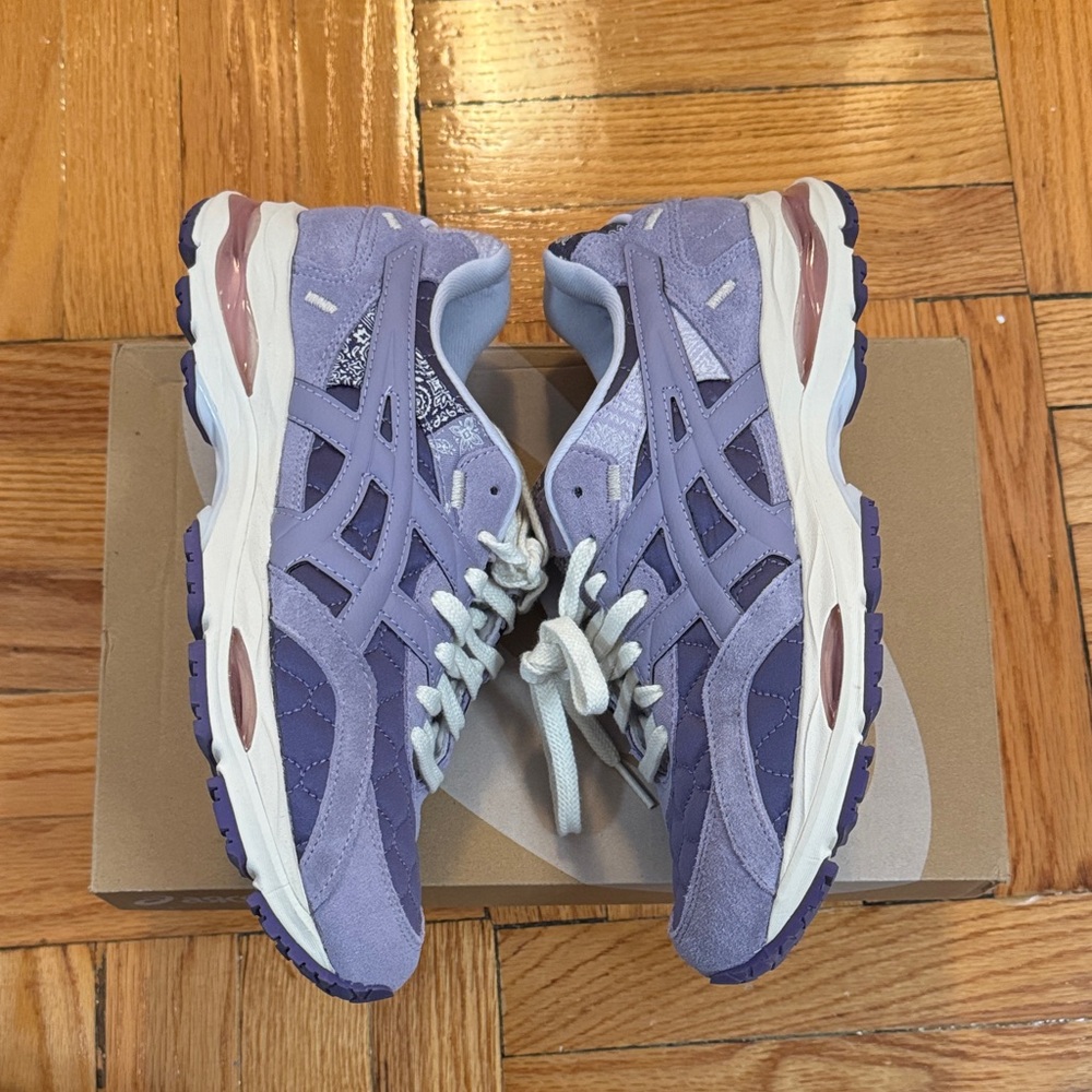 ASICS Women's Lavender and White Sneakers